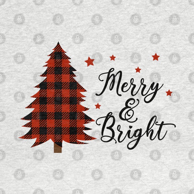 Merry And Bright. Plaid design by Satic